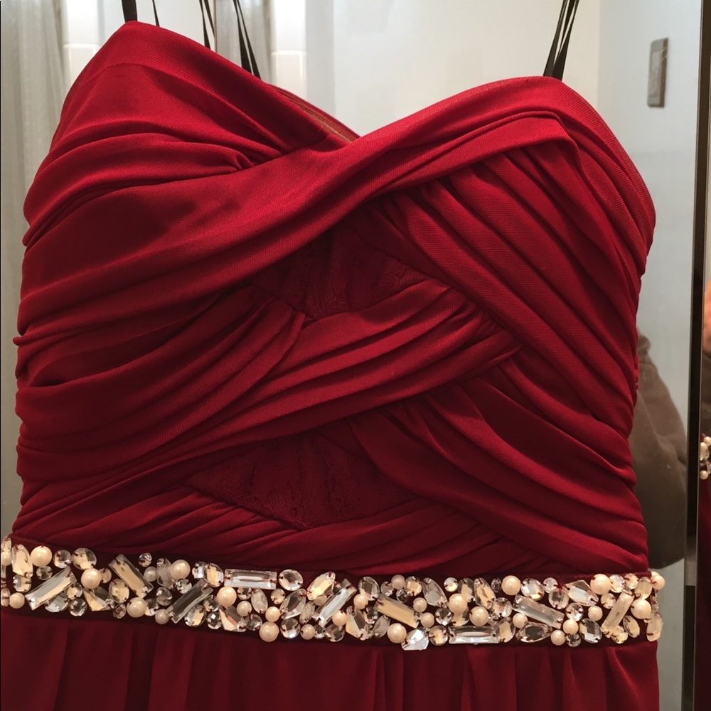 Beautiful Maroon Formal Dress - Picture 2 of 3